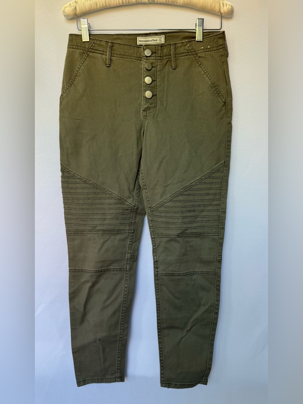 Abercrombie & Fitch Olive Green Biker Cargo Pants